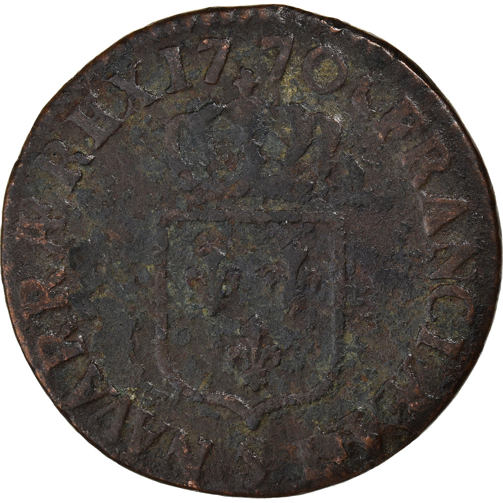 Munten, Frankrijk, Louis XV, 1/2 Sol, 1770, Reims, FR, Koper, KM:544.9