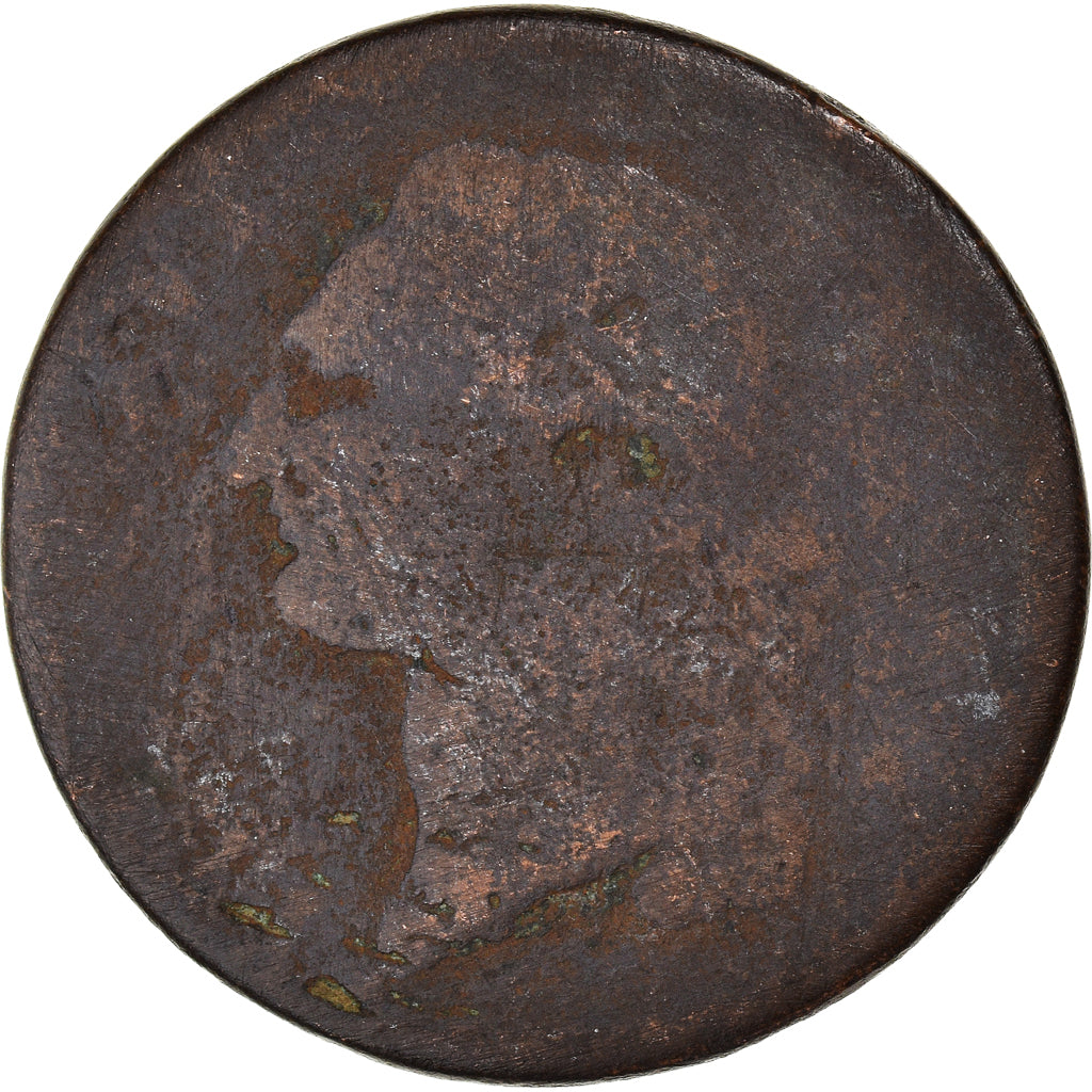 Moeda, França, Louis XVI, Sol, Montpellier, VG(8-10), Cobre, Gadoury:350