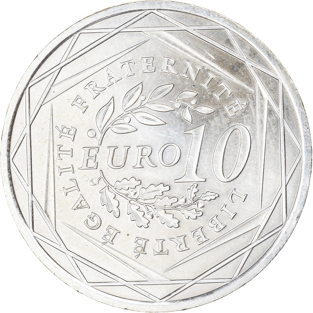 France, 10 Euro, Semeuse, 2009, Monnaie de Paris, MS(60-62), Silver