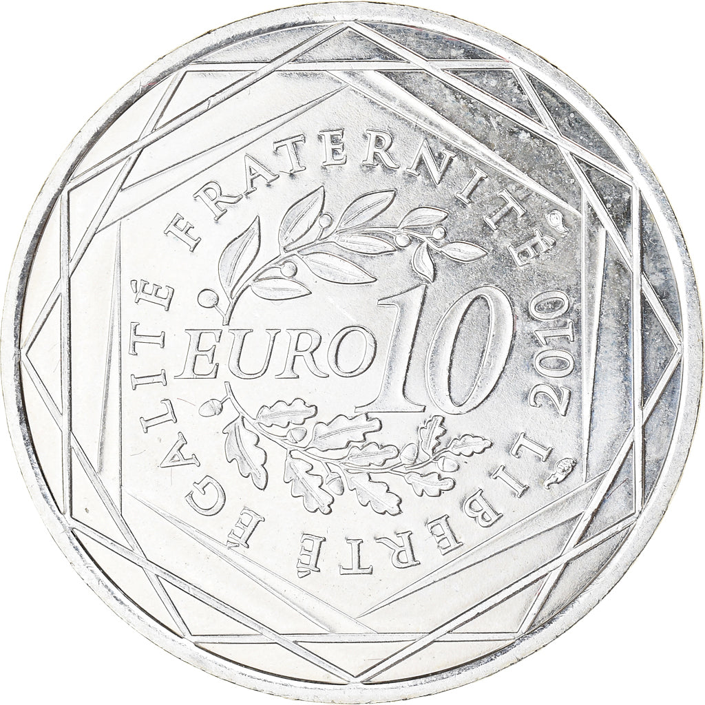 France, 10 Euro, Île-de-France, 2010, Paris, MS(60-62), Silver, KM:1657