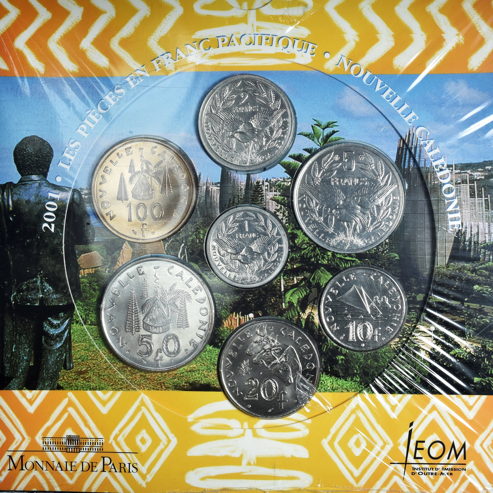 Monnaie, Nouvelle-Calédonie, Coffret 1 fr. à 100 frs., 2001, Monnaie de Paris