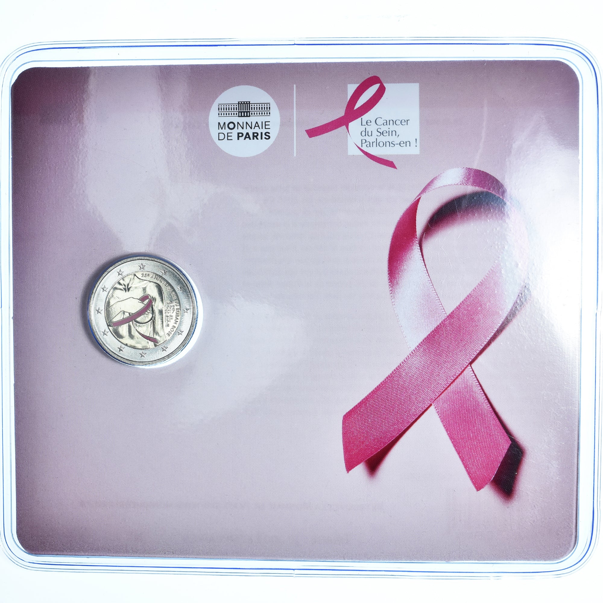 Frankreich, 2 Euro, cancer du sein, 2017, Monnaie de Paris, BU, colorisée
