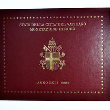 Vatican, Jean-Paul II, 1 Cent to 2 Euro, 2004 - Anno XXVI, Rome, BU, MS(65-70)