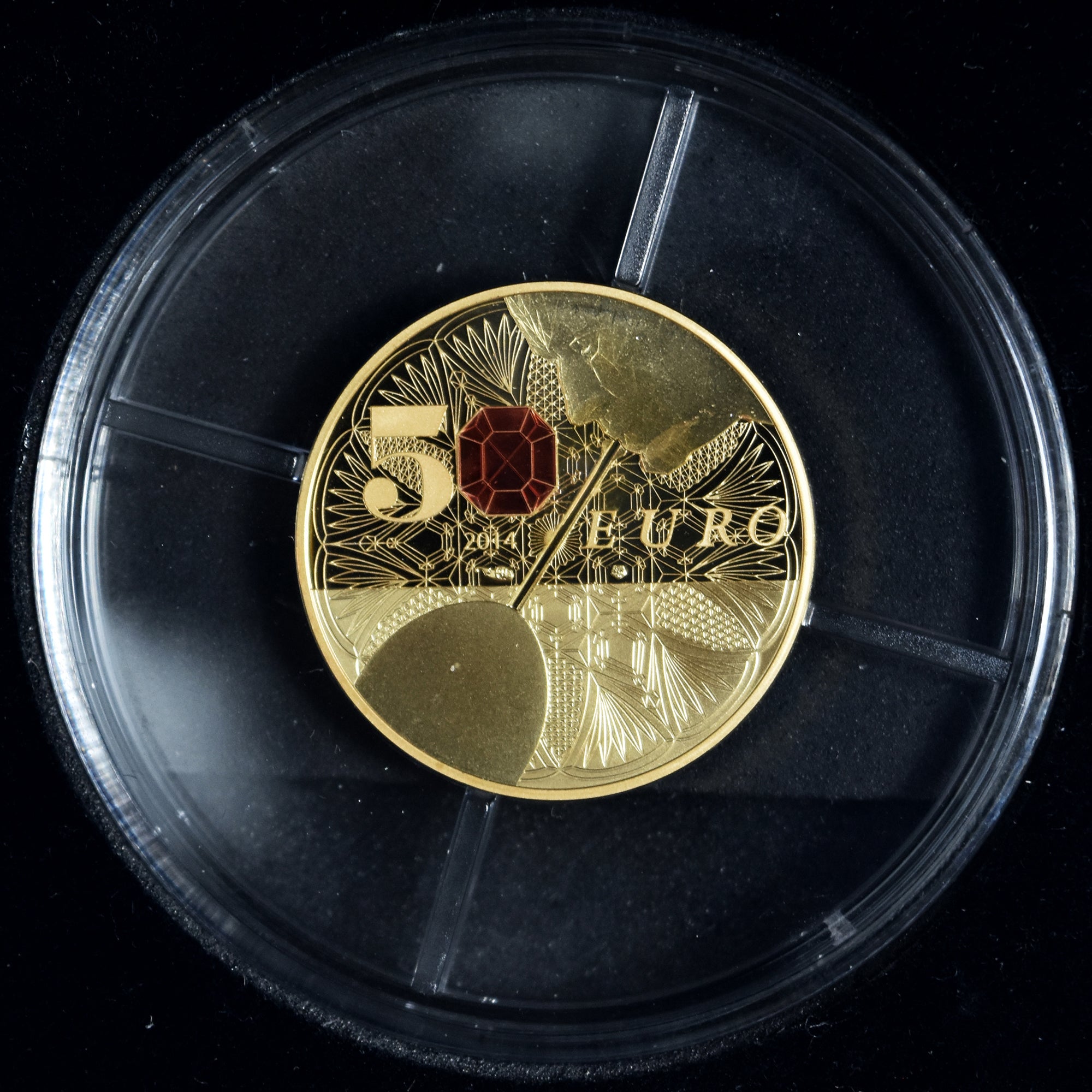 Francia, 50 Euro, Baccarat, 2014, Monnaie de Paris, BE, FDC, Oro