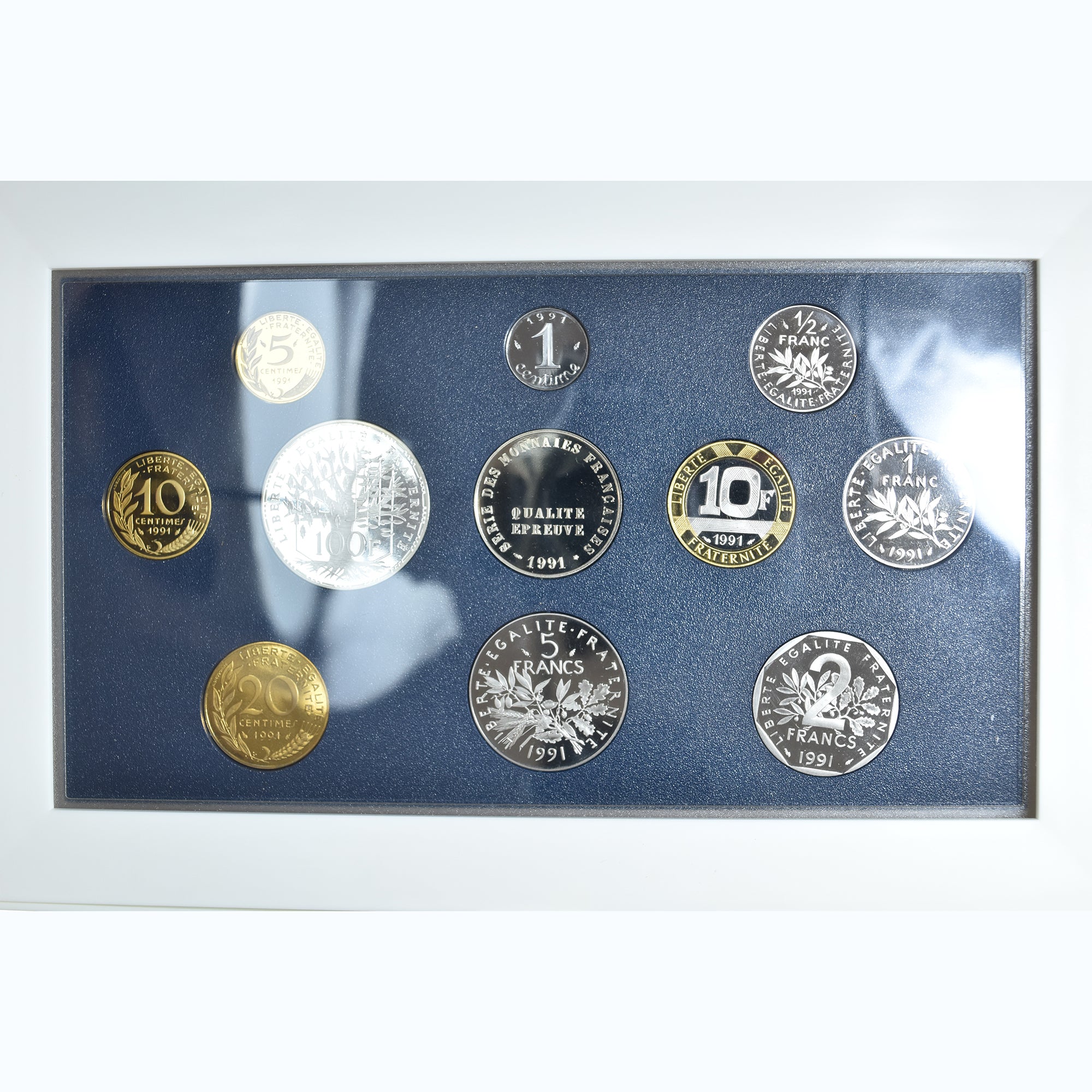 Monnaie, France, Coffret 1 c. à 100 frs., 1991, Monnaie de Paris, BE, FDC