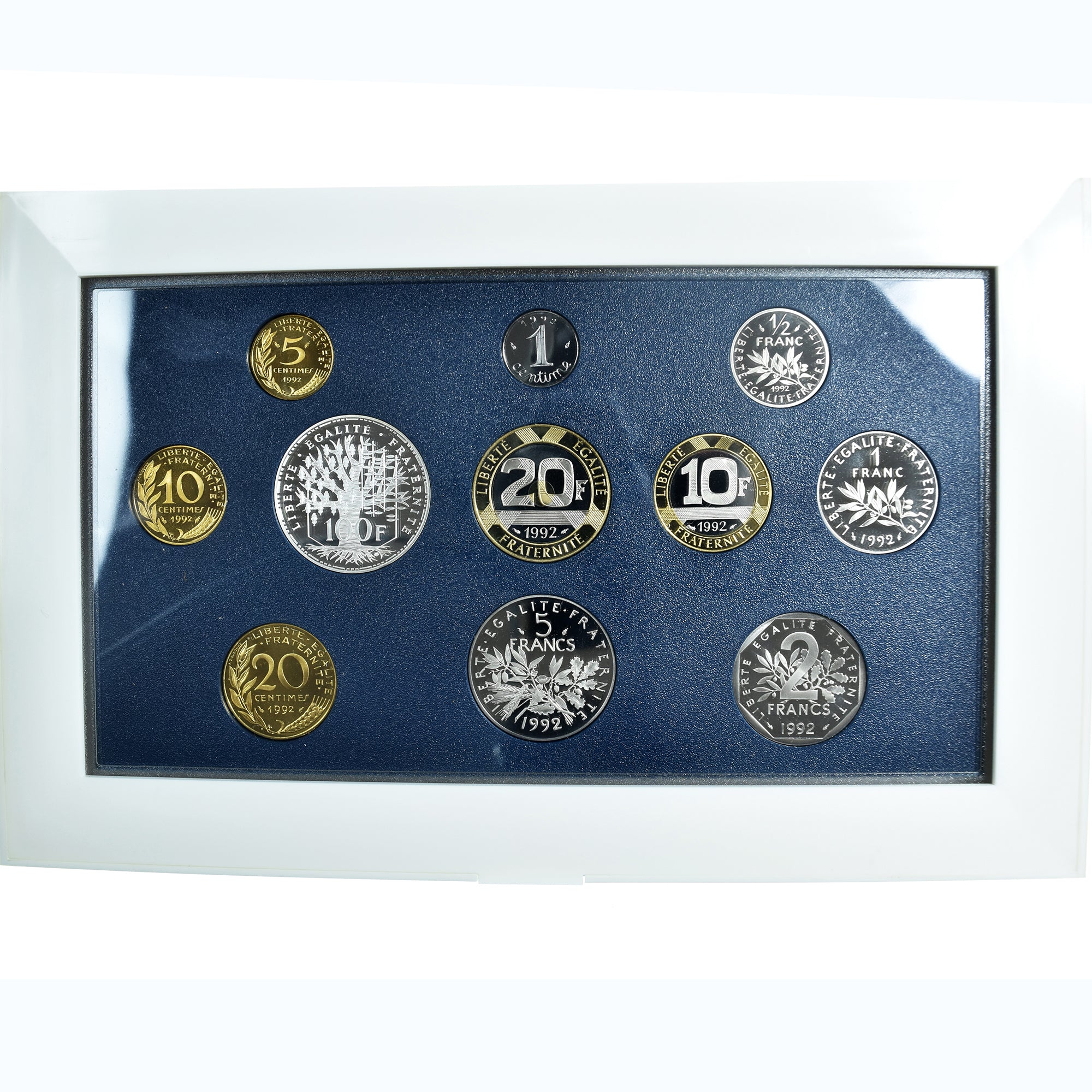 Münze, Frankreich, Coffret 1 c. à 100 frs., 1992, Monnaie de Paris, BE, STGL