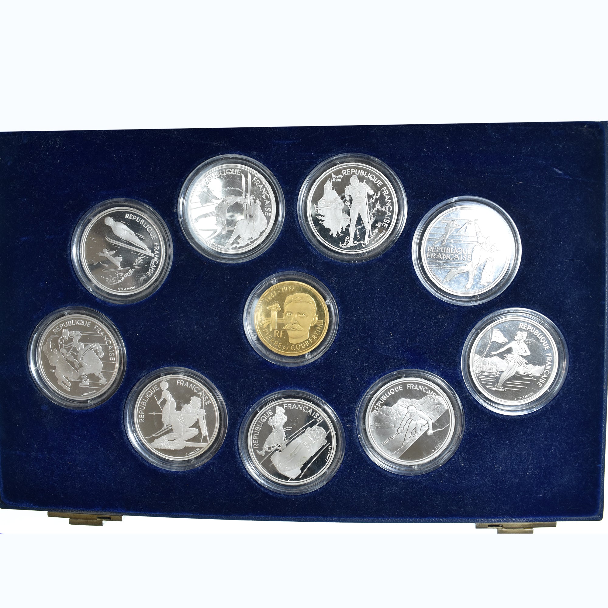 Monnaie, France, Albertville, 9 x 100 frs. et 500 frs., 1992, Monnaie de Paris