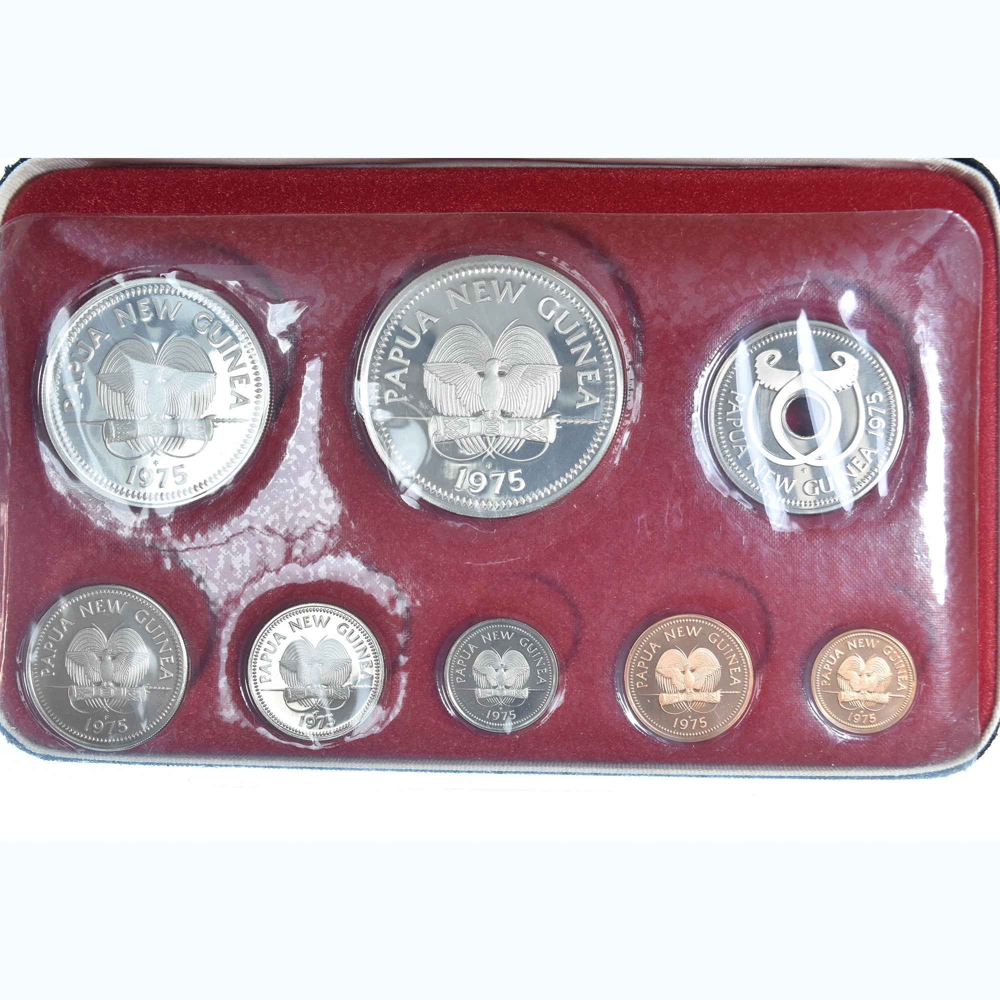 Monnaie, Papouasie-Nouvelle-Guinée, 1 toea to 10 kinas, 1975, Franklin Mint