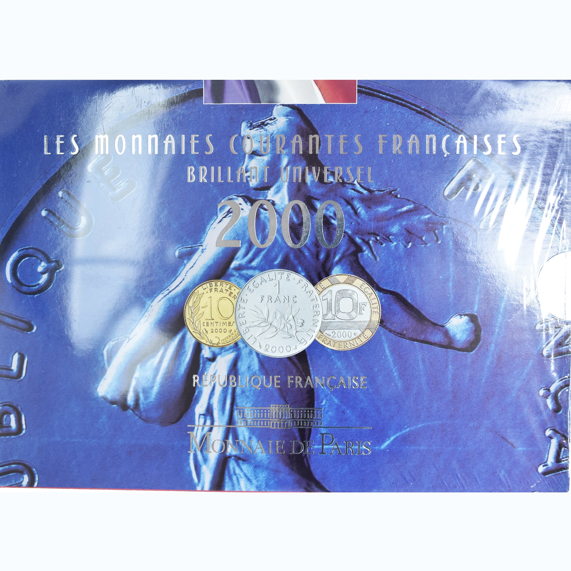 Moneta, Francja, Coffret 1 c. à 20 frs., 2000, Monnaie de Paris, BU, MS(65-70)