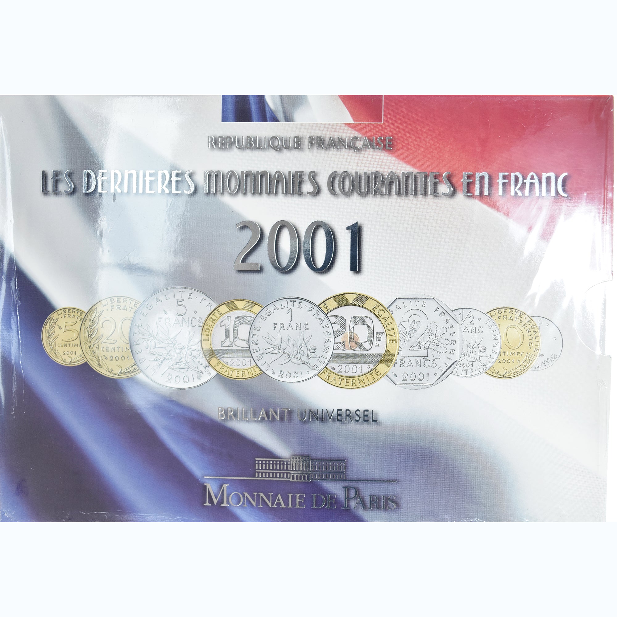 Moneda, Francia, Coffret 1 c. à 20 frs., 2001, Monnaie de Paris, BU, FDC, Sin