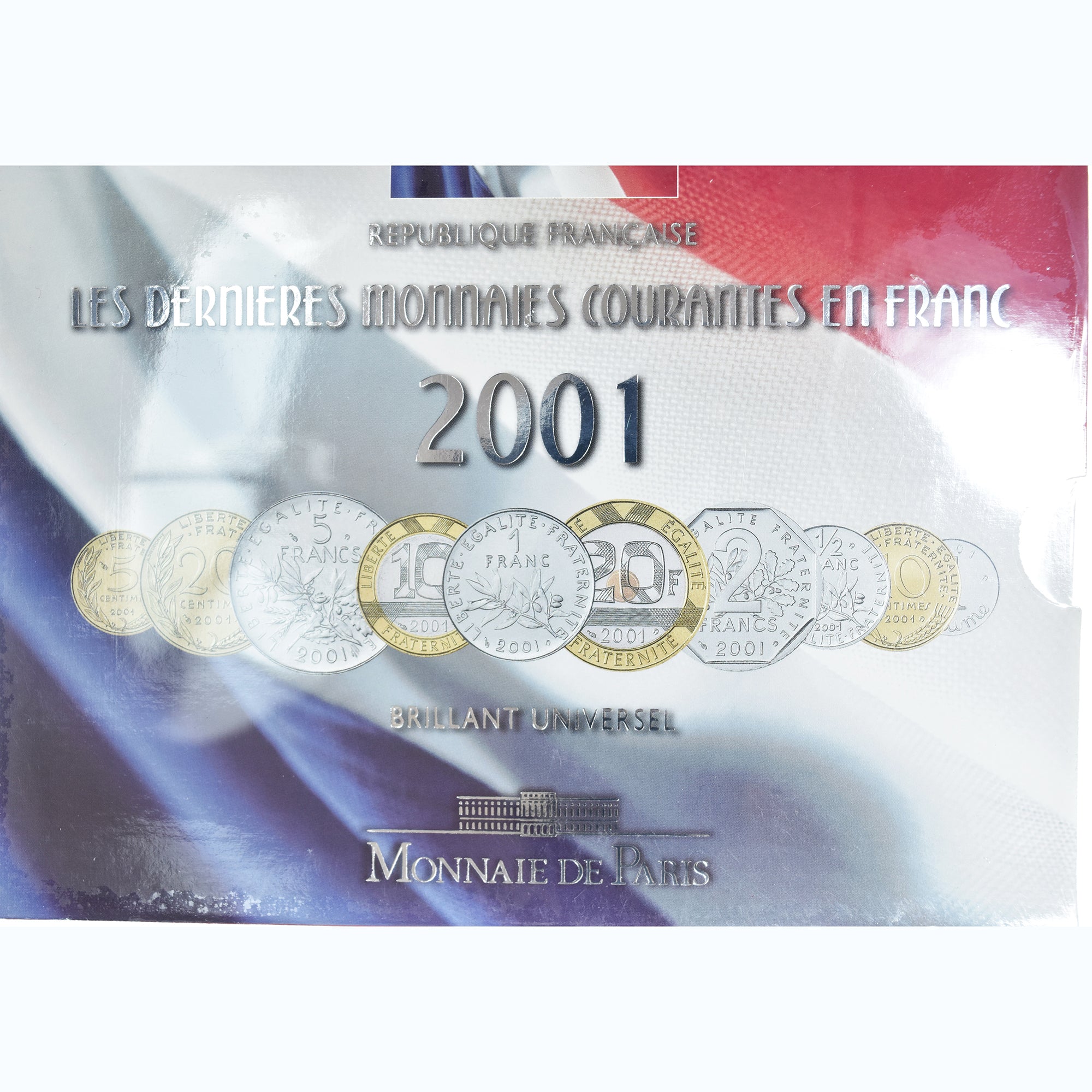 Münze, Frankreich, Coffret 1 c. à 20 frs., 2001, Monnaie de Paris, BU, STGL