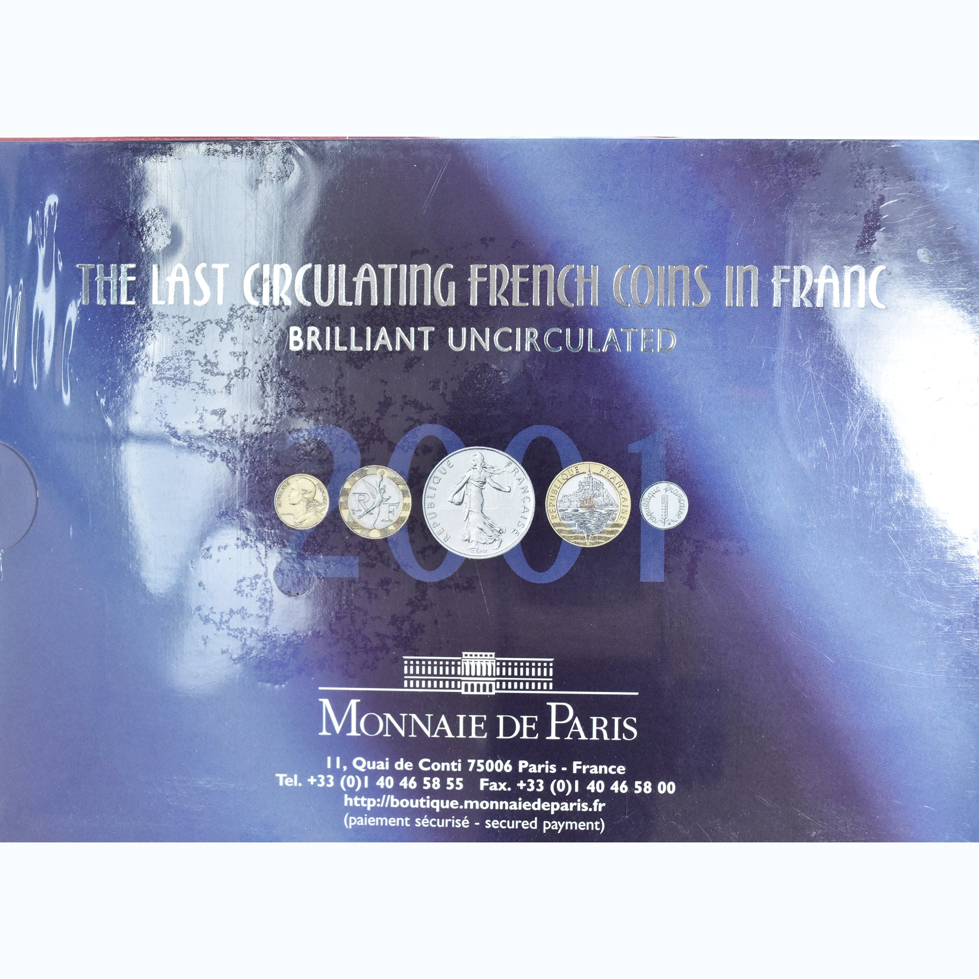 Münze, Frankreich, Coffret 1 c. à 20 frs., 2001, Monnaie de Paris, BU, STGL