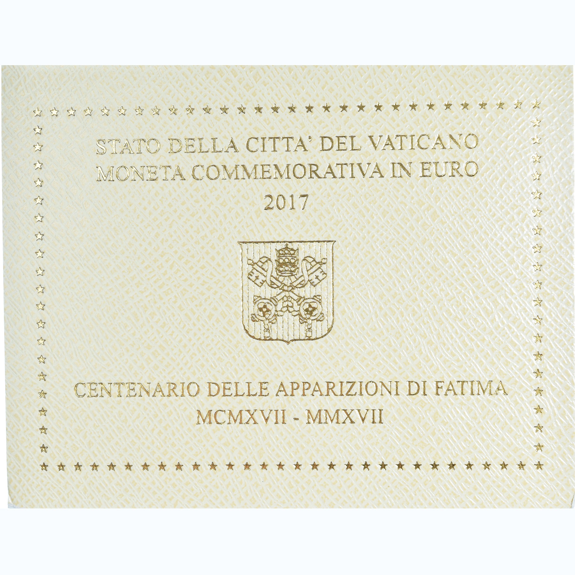Vaticano, 2 Euro, Fatima apparitions, 2017, Rome, FDC, Bi-metallico