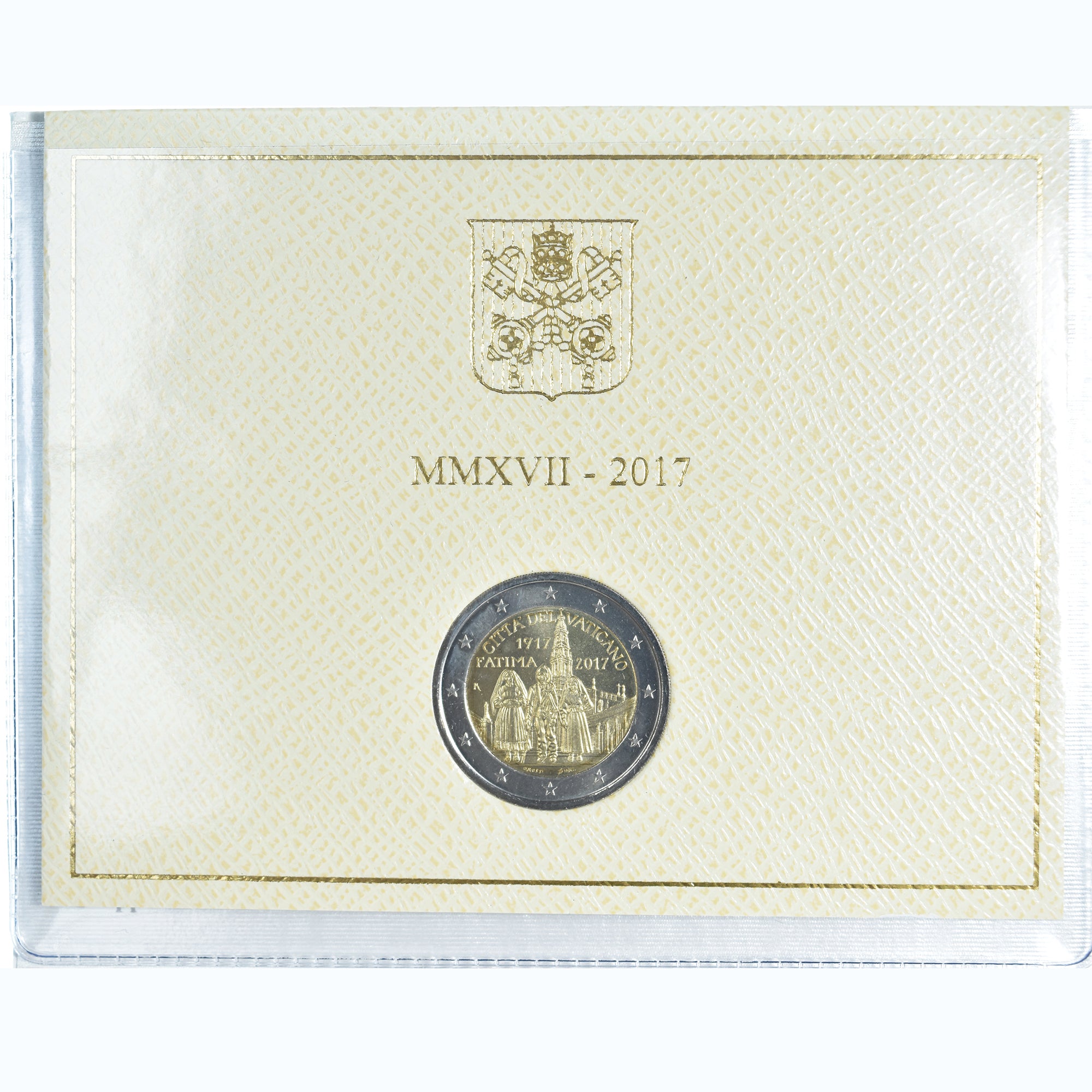 Vaticano, 2 Euro, Fatima apparitions, 2017, Rome, FDC, Bi-metallico