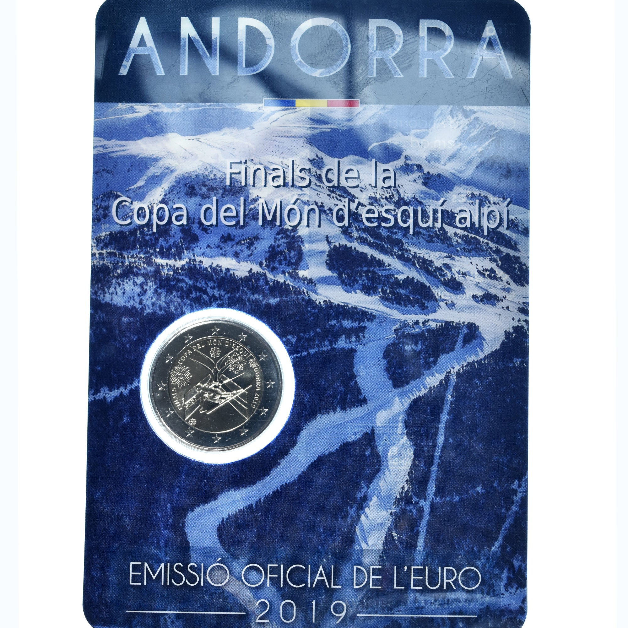 Andorre, 2 Euro, ski-alpin, 2019, Monnaie de Paris, FDC, Bimétallique