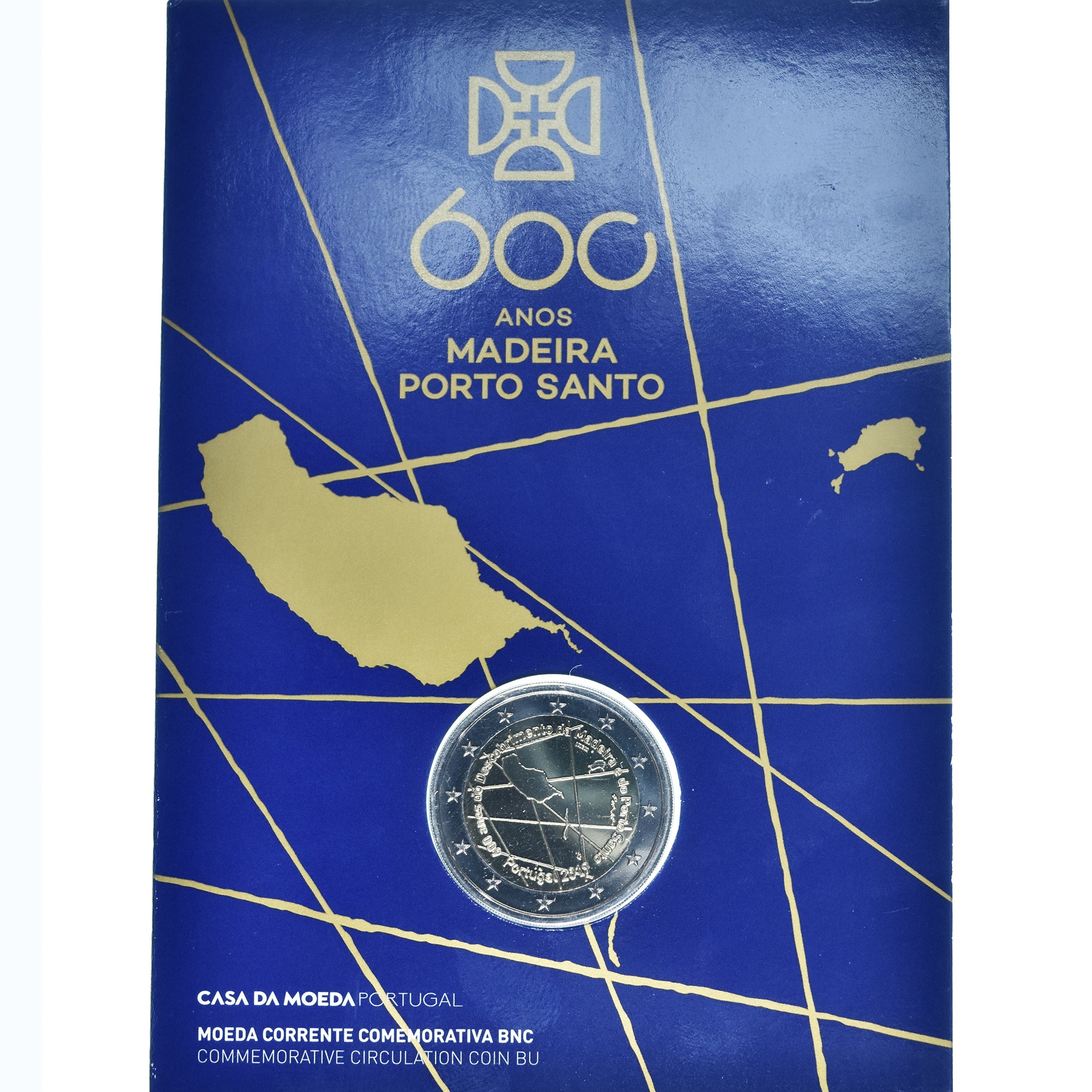 Portugal, 2 Euro, 600 anos Madeira Porto Santo, 2019, Casa da Moeda, BU