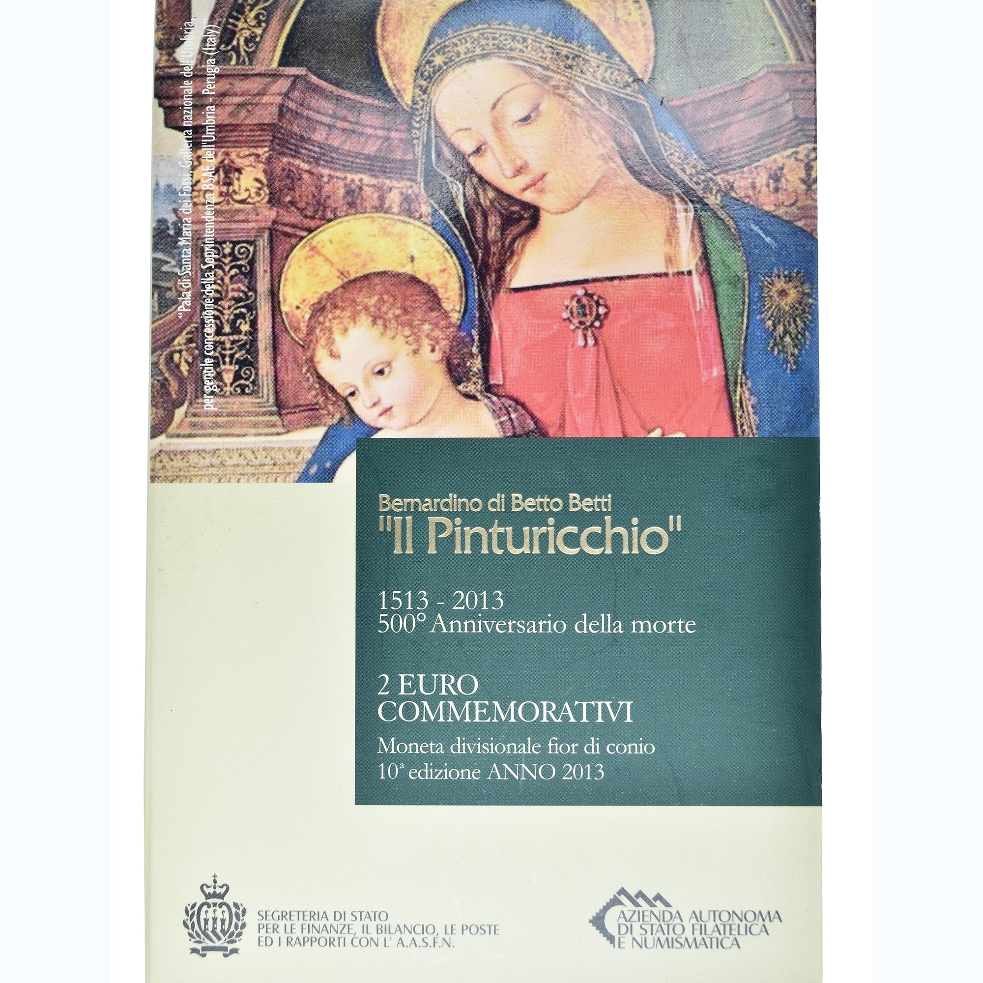 San Marino, 2 Euro, Il Pinturicchio, 2013, Rome, Special Unc., STGL, Bi-Metallic