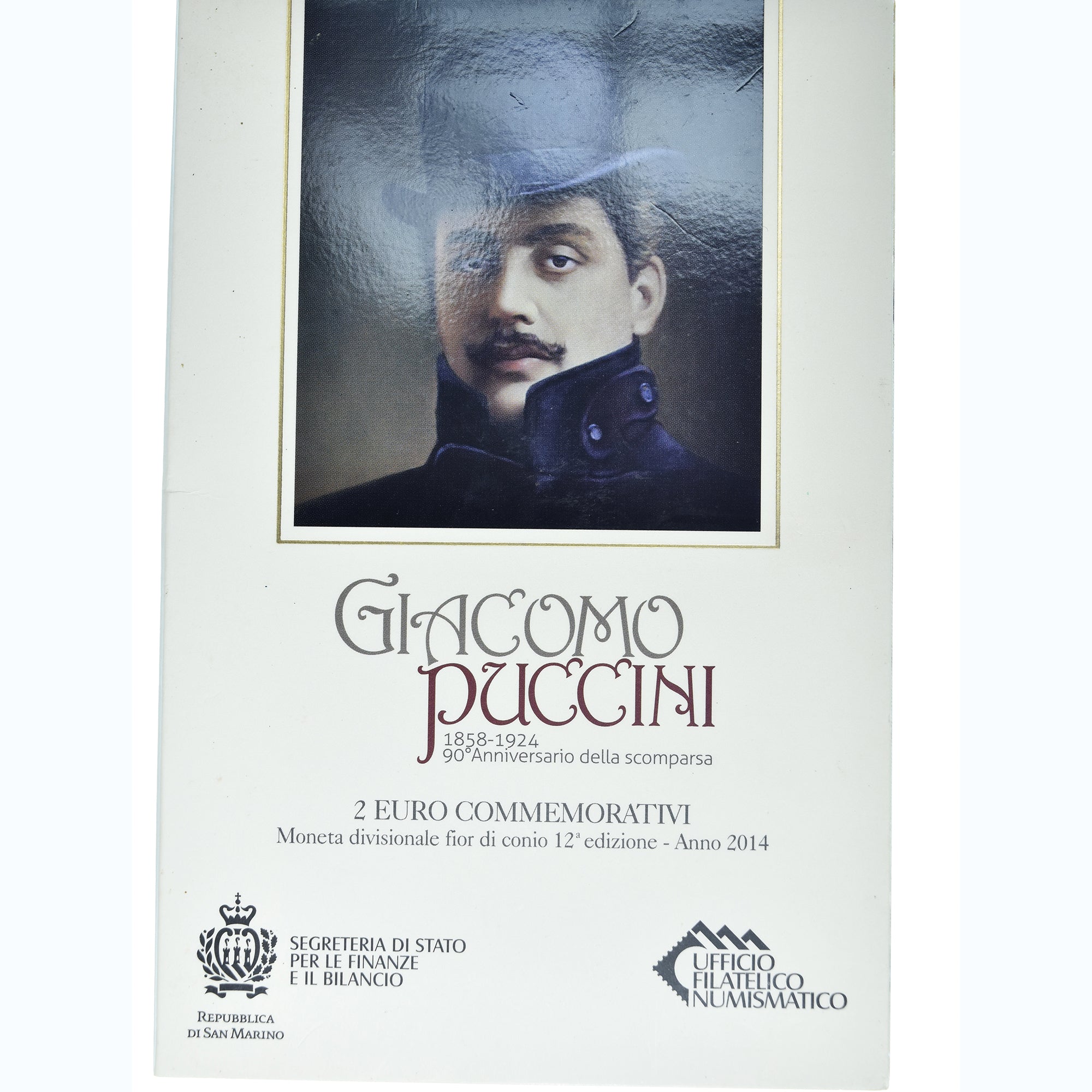 San Marino, 2 Euro, Giacomo Puccini, 2014, Rome, Special Unc., MS(65-70)