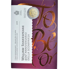 San Marino, 2 Euro, William Shakespeare - 400th Anniversary, 2016, Rome, FDC