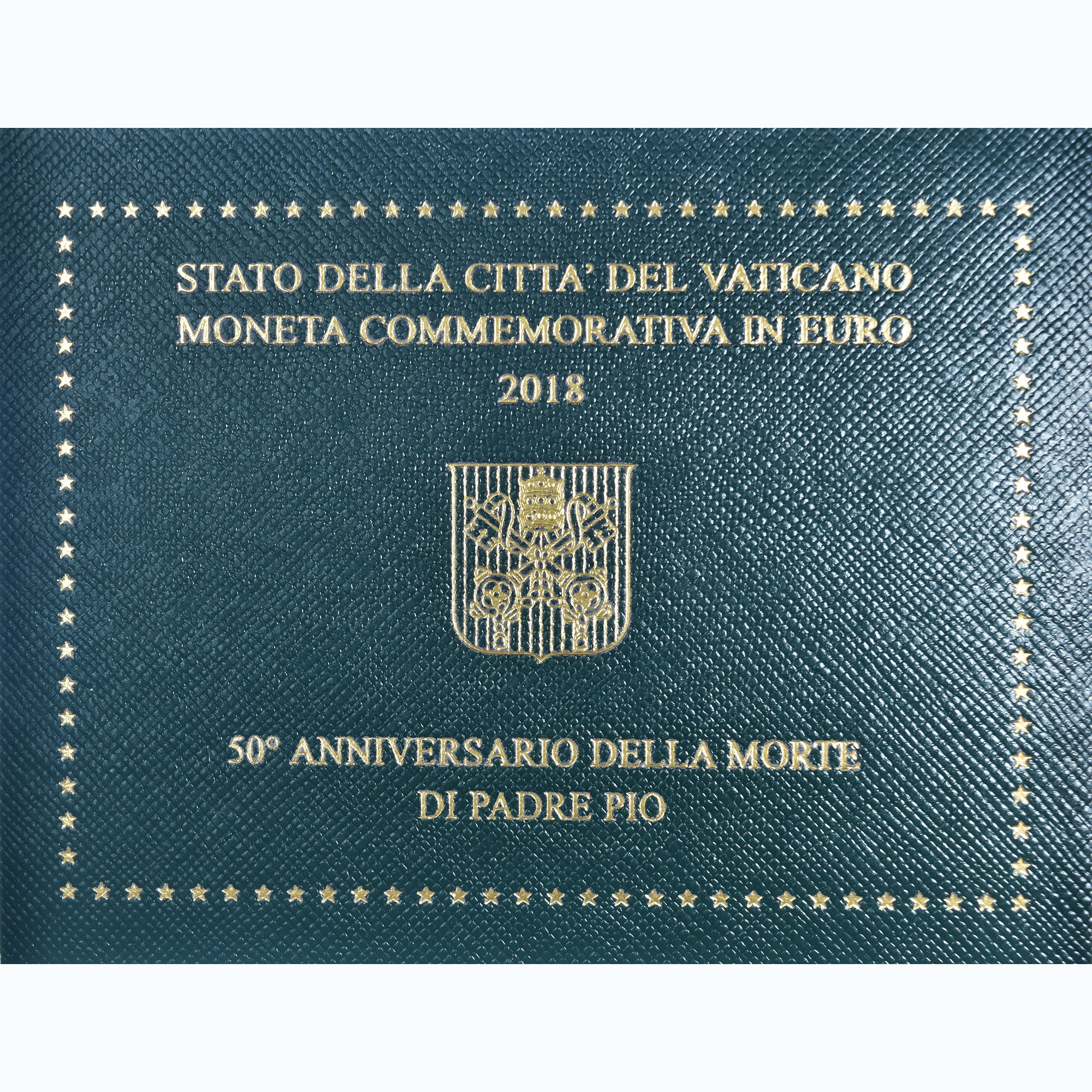 Vatican, 2 Euro, 50ème anniversaire de la mort de Padre Pio, 2018, Rome, Pape