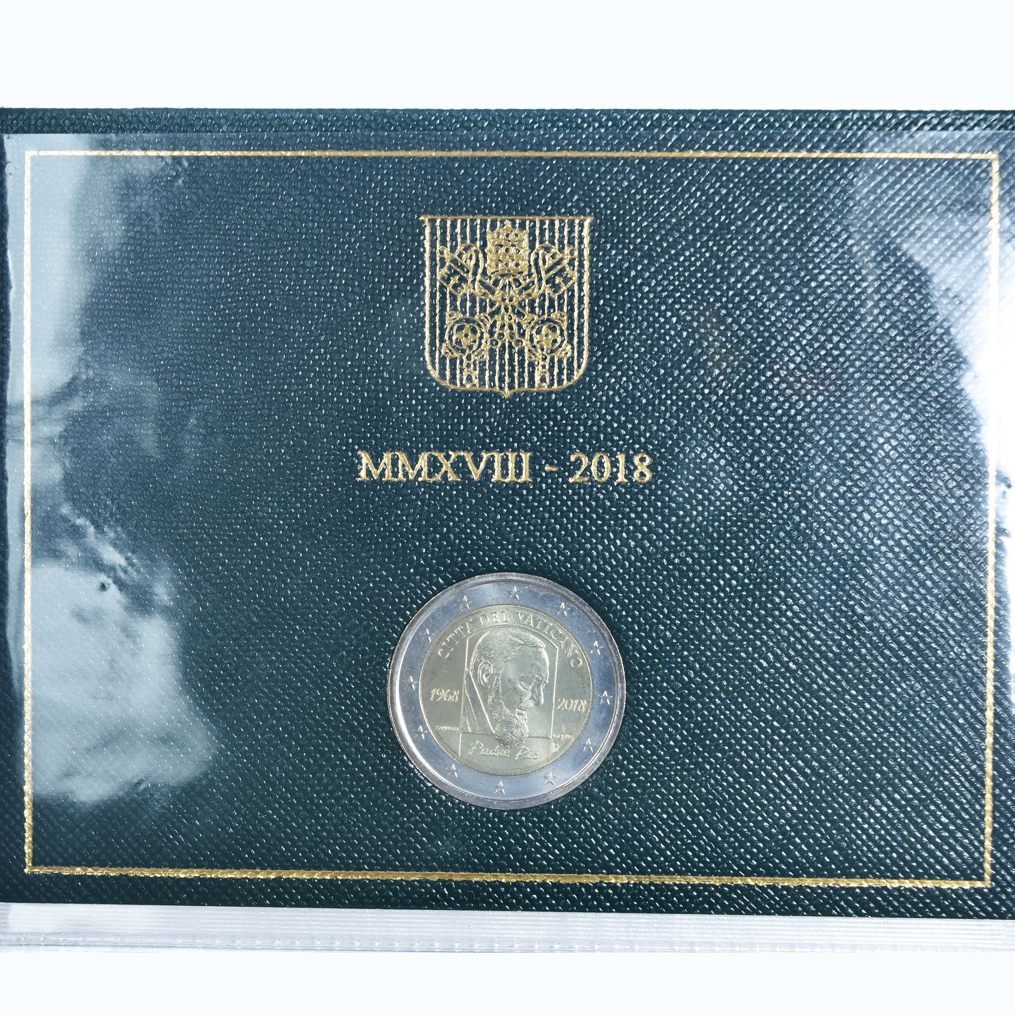 Vatican, 2 Euro, 50ème anniversaire de la mort de Padre Pio, 2018, Rome, Pape