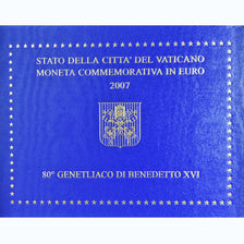 Vatikan, 2 Euro, 80ème anniversaire de Benoît XVI, 2007, Rome, STGL