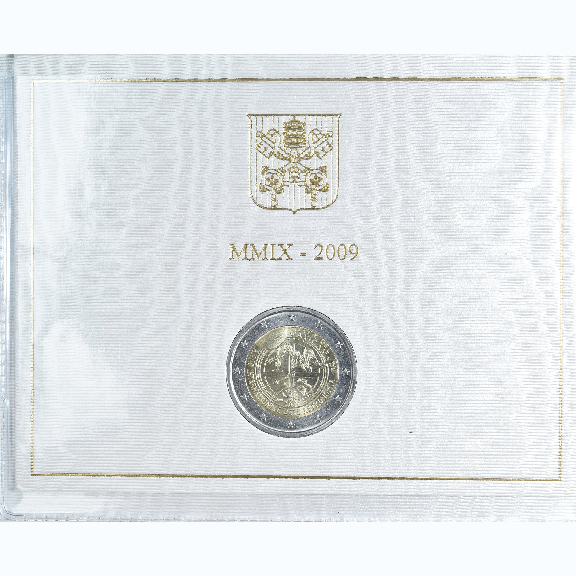 Vatican, 2 Euro, année internationale de l'astronomie, 2009, Rome, Benoit XVI
