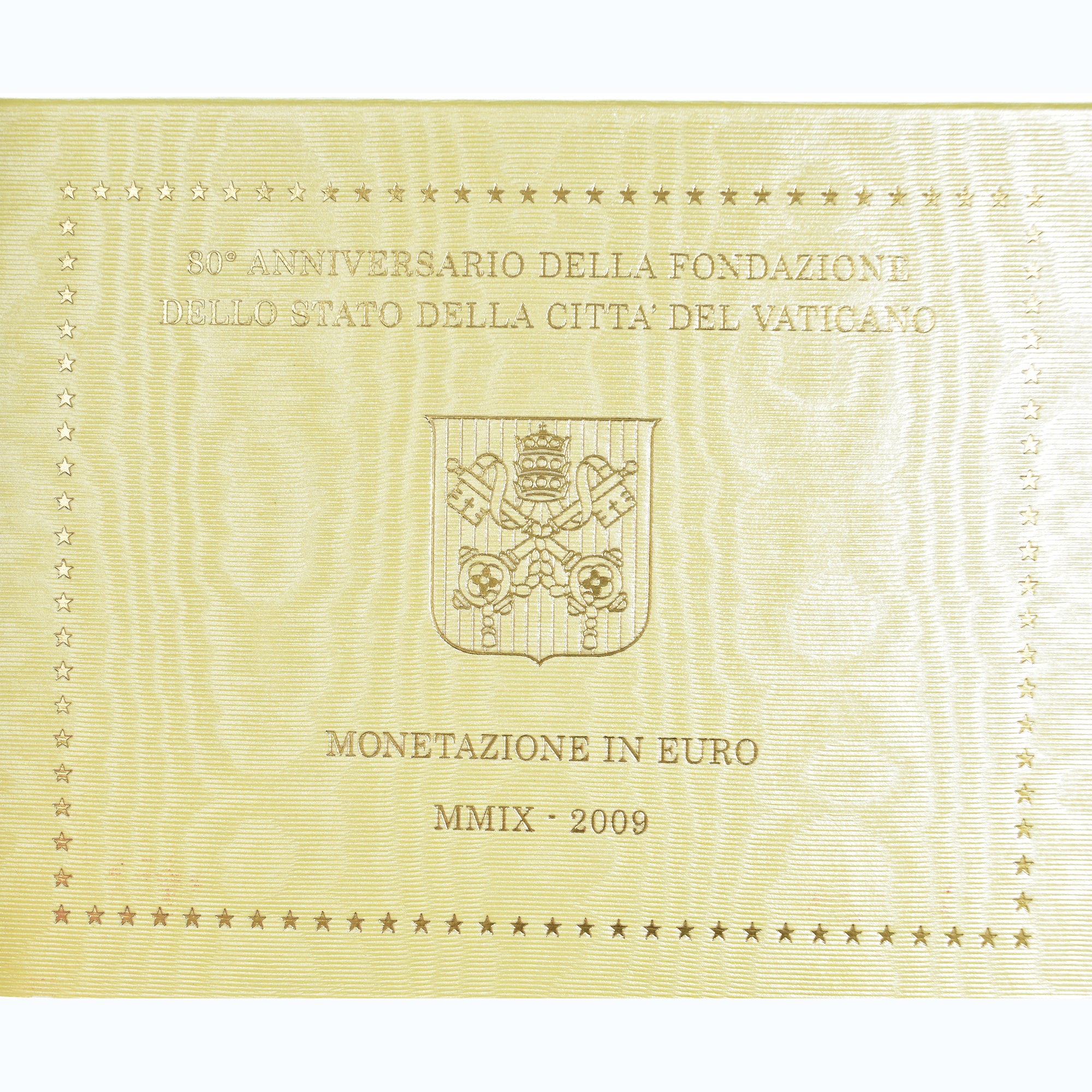 Vatican, 1 Cent to 2 Euro, euro set, 2009, Rome, Benoit XVI, FDC