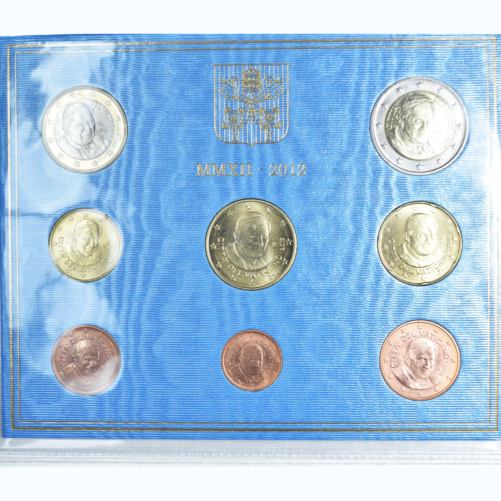 Vaticano, 1 Cent to 2 Euro, euro set, 2012, Rome, Benoit XVI, FDC, N.C.