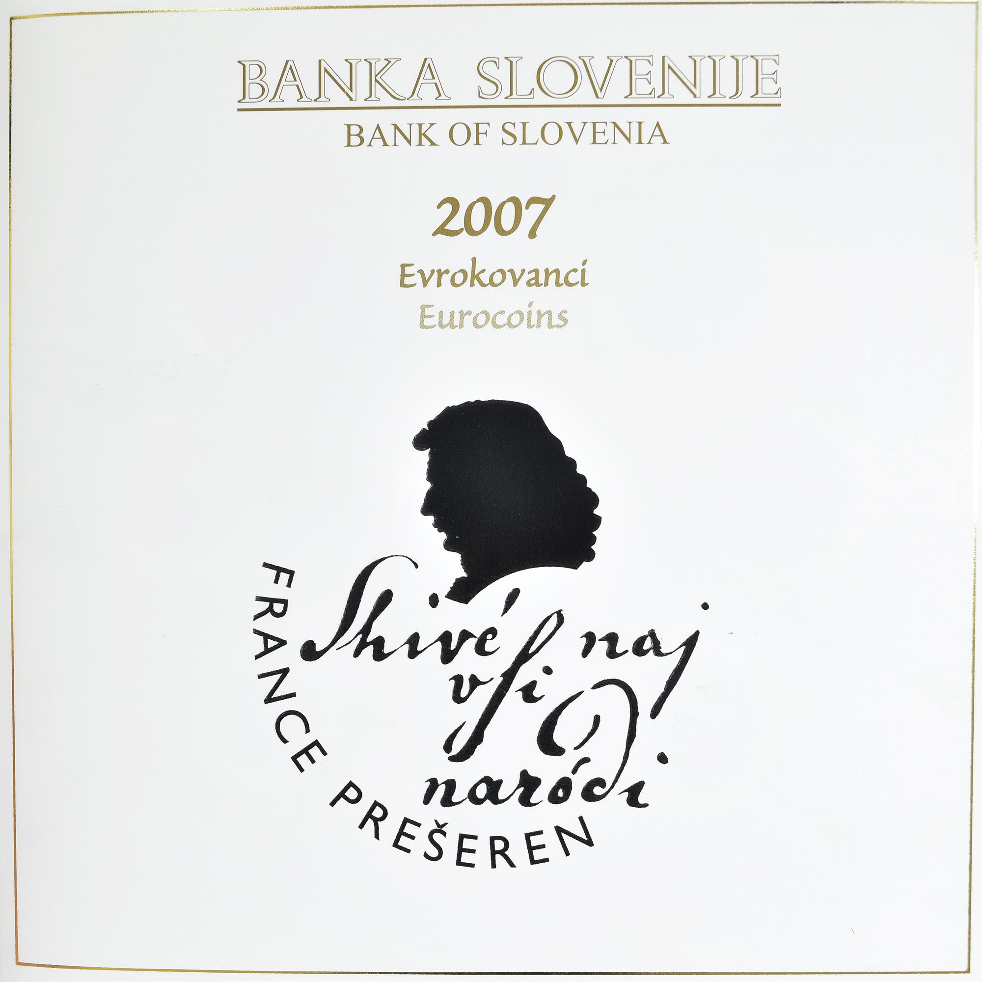 Slovénie, 1 Cent to 2 Euro, euro set, 2007, FDC