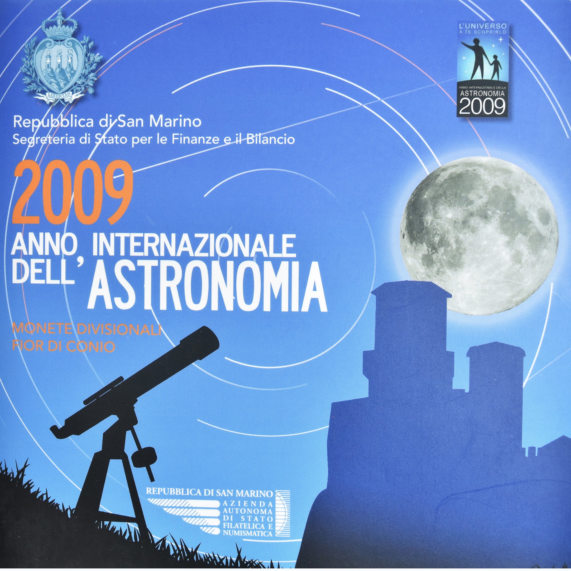 San Marino, Set, année internationale de l'astronomie, 2009, Rome, MS(65-70)