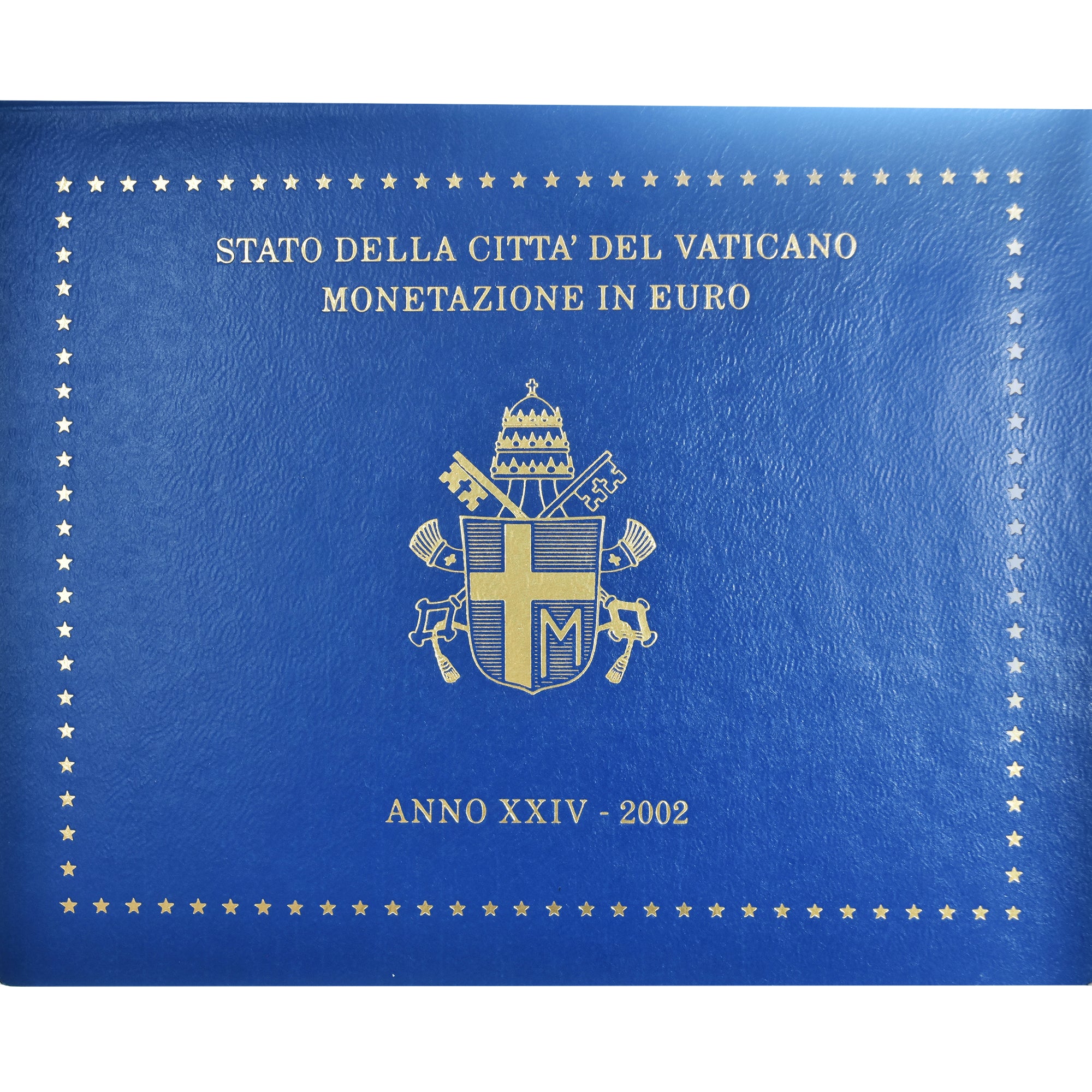 Moneta, Vaticano, euro set, 1 Cent to 2 Euro, 2002, Rome, Jean Paul II, FDC