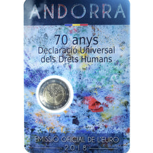 Andorra, 2 Euro, 70 ans de la déclaration universelle des droits de l'homme