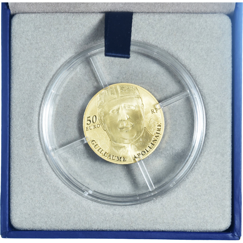 Francia, 50 Euro, Guillaume Apollinaire, 2018, Monnaie de Paris, BE, FDC, Oro