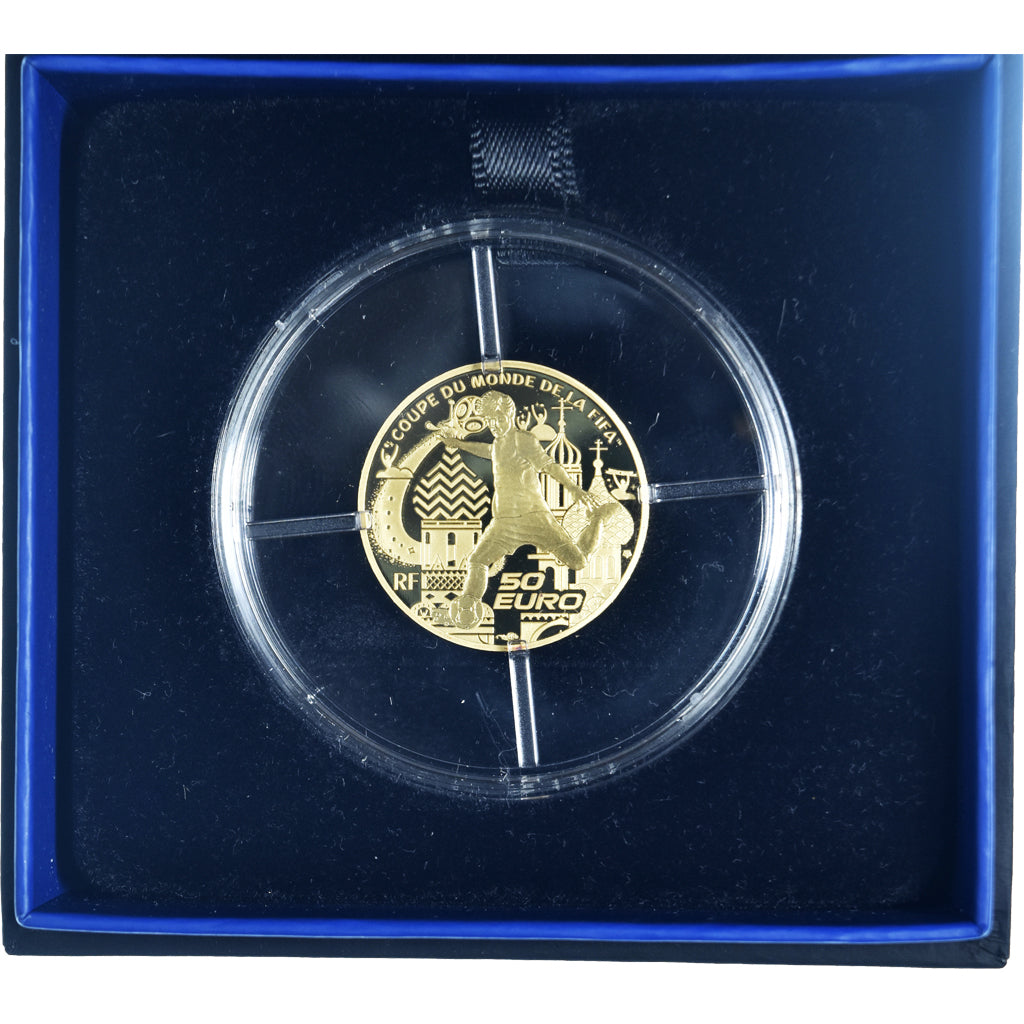 France, 50 Euro, Coupe du Monde en Russie, 2018, Monnaie de Paris, BE, FDC, Or