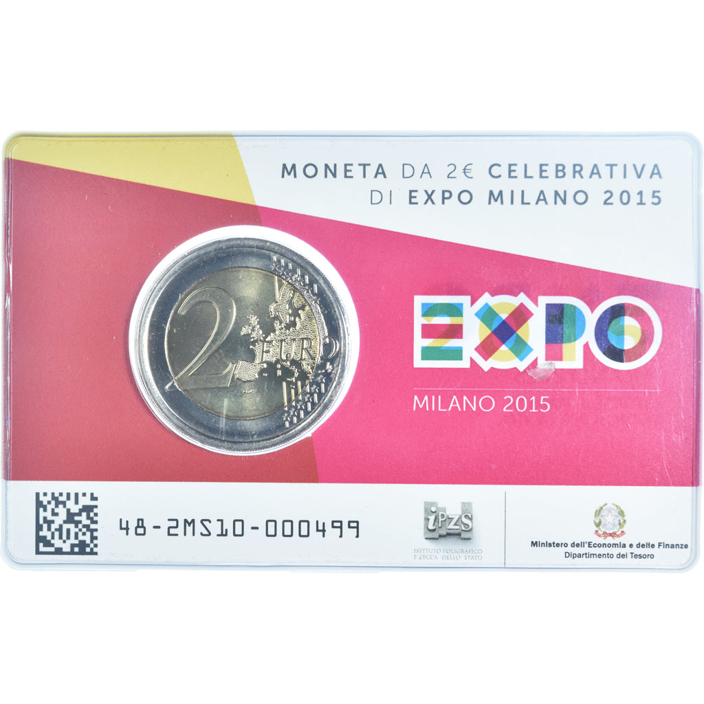 Italien, 2 Euro, Expo Milan, 2015, Rome, STGL, Bi-Metallic