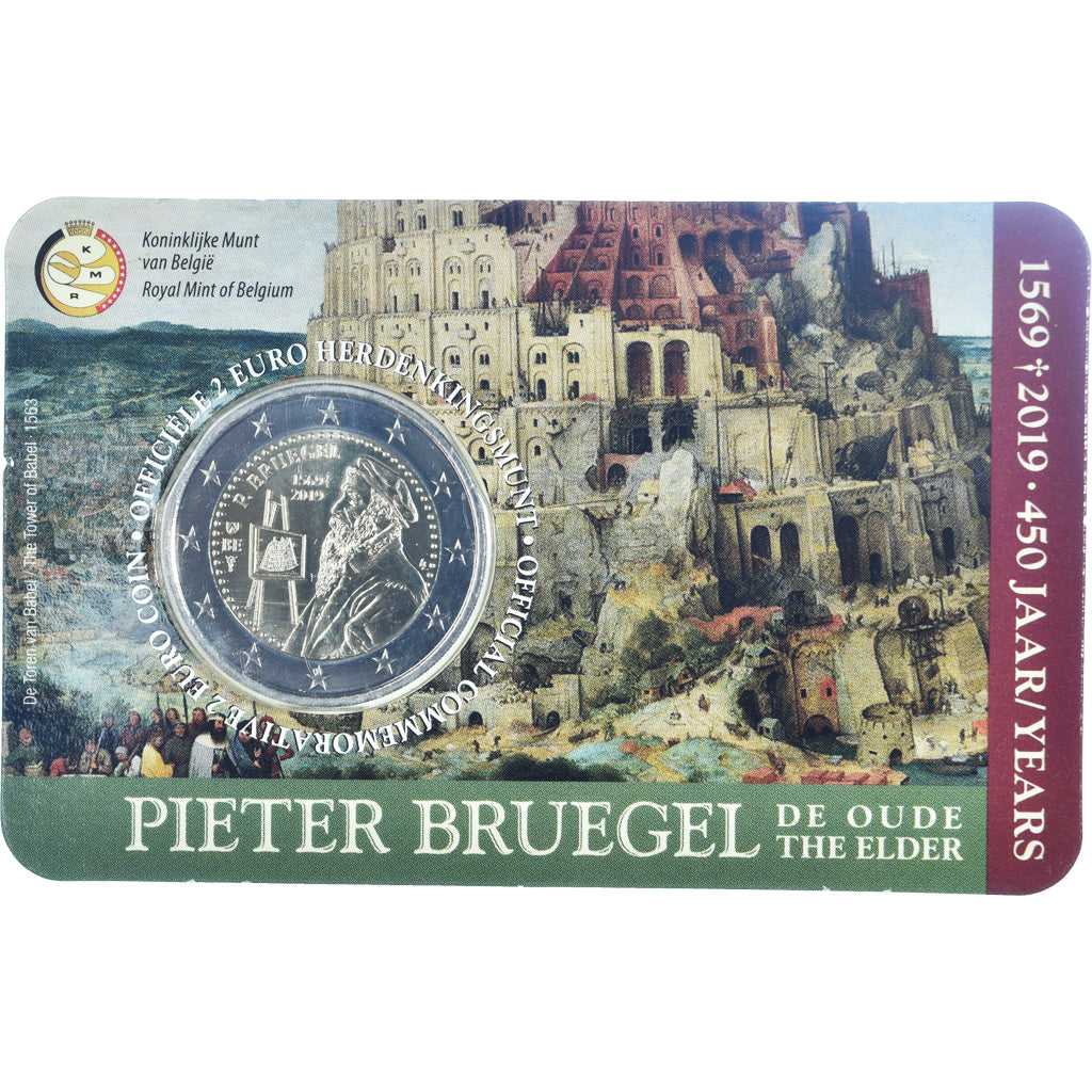 Belgique, 2 Euro, Bruegel l'Ancien, 2019, Utrecht, FDC, Bimétallique