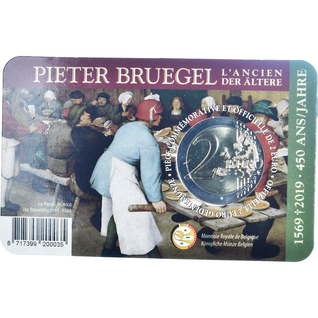 Belgique, 2 Euro, Bruegel l'Ancien, 2019, Utrecht, FDC, Bimétallique