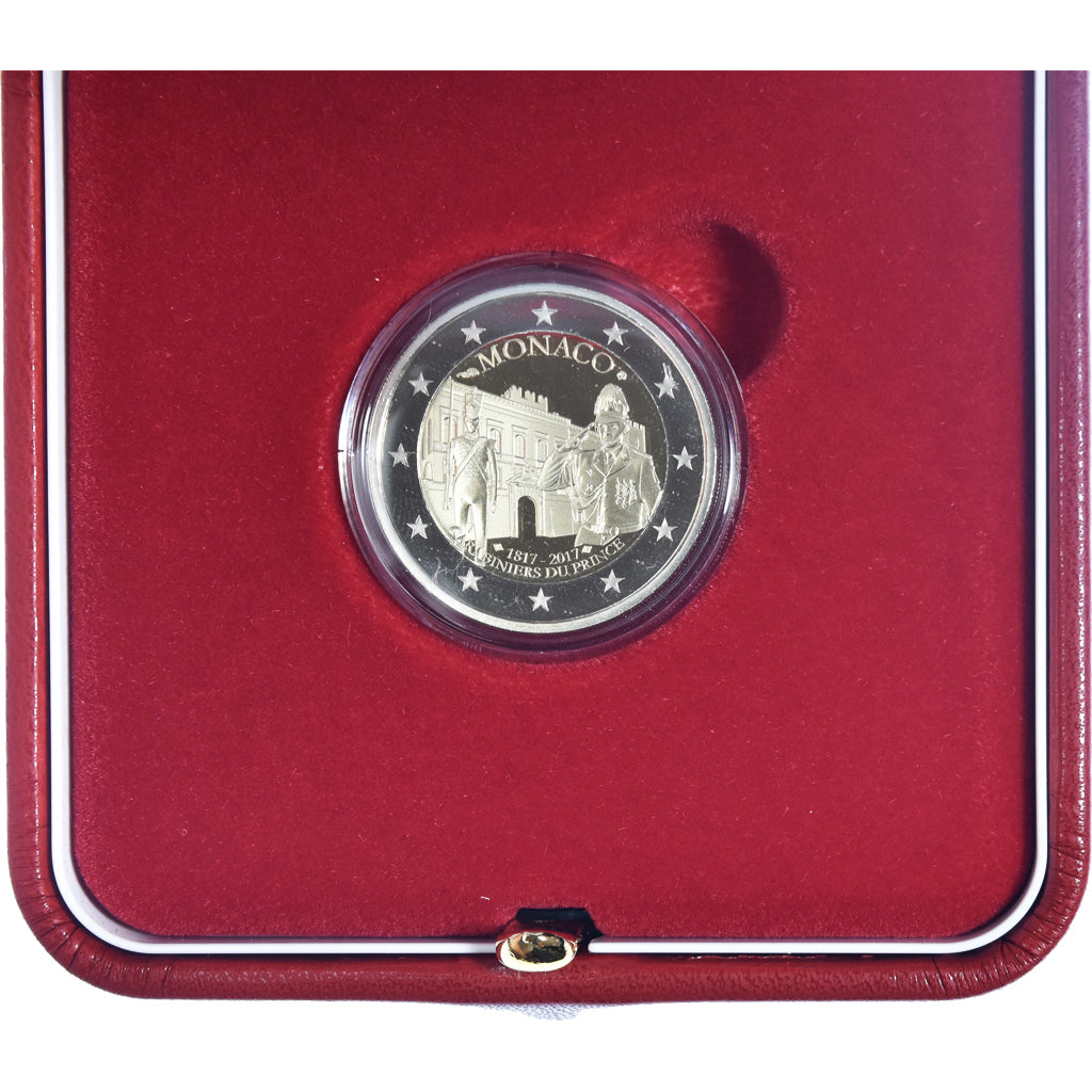 Monaco, 2 Euro, bicentenaire des carabiniers, 2017, BE, MS(65-70), Bi-Metallic