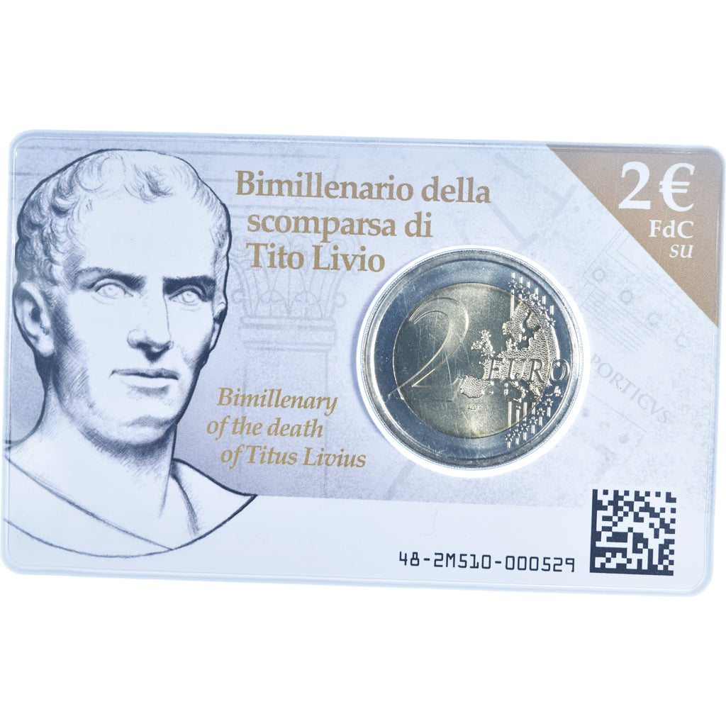 Italy, 2 Euro, bimillénaire de la mort de Tite Live, 2017, Rome, MS(65-70)