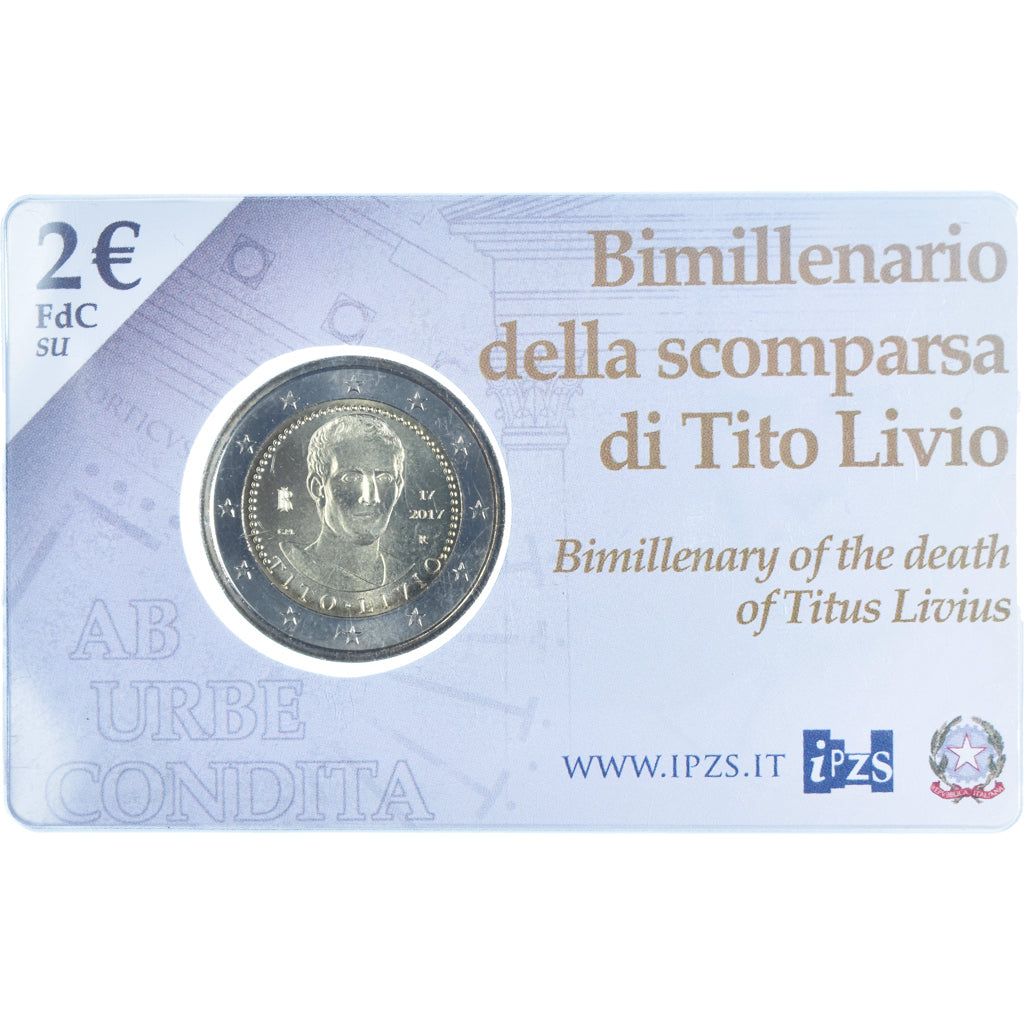 Italy, 2 Euro, bimillénaire de la mort de Tite Live, 2017, Rome, MS(65-70)