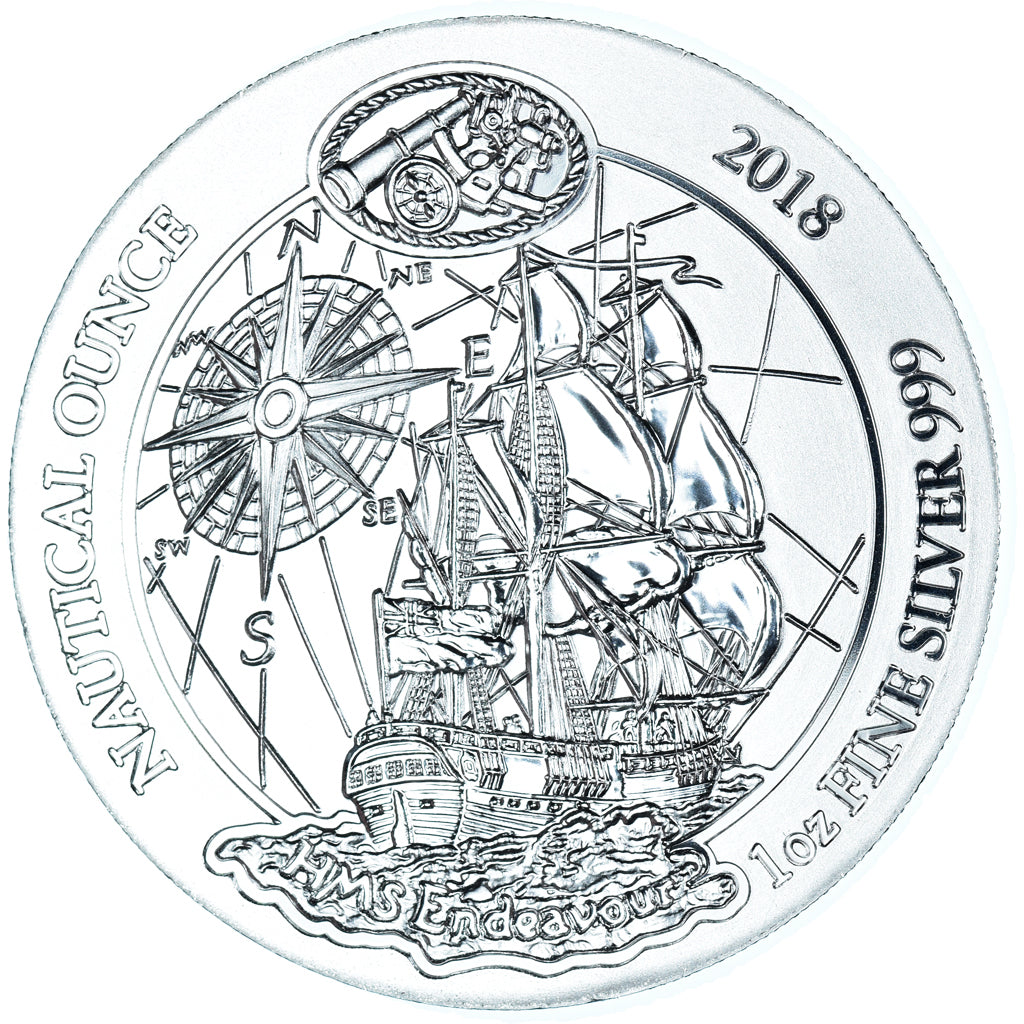 Monnaie, Rwanda, HMS Endeavour, 50 amafaranga, 2018, Karlsfeld, 1 Oz, FDC