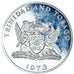Moneda, TRINIDAD & TOBAGO, 10 Dollars, 1973, Franklin Mint, Proof, FDC, Plata