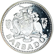 Coin, Barbados, Neptune, 10 Dollars, 1975, Franklin Mint, Proof, MS(65-70)