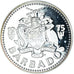 Coin, Barbados, Neptune, 10 Dollars, 1975, Franklin Mint, Proof, MS(65-70)