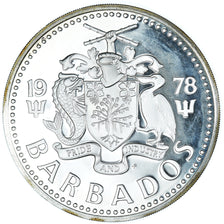 Coin, Barbados, Neptune, 10 Dollars, 1978, Franklin Mint, Proof, MS(65-70)