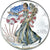 Coin, United States, Silver Eagle, 1 Dollar, 1 Oz, 2000, U.S. Mint, Colourized
