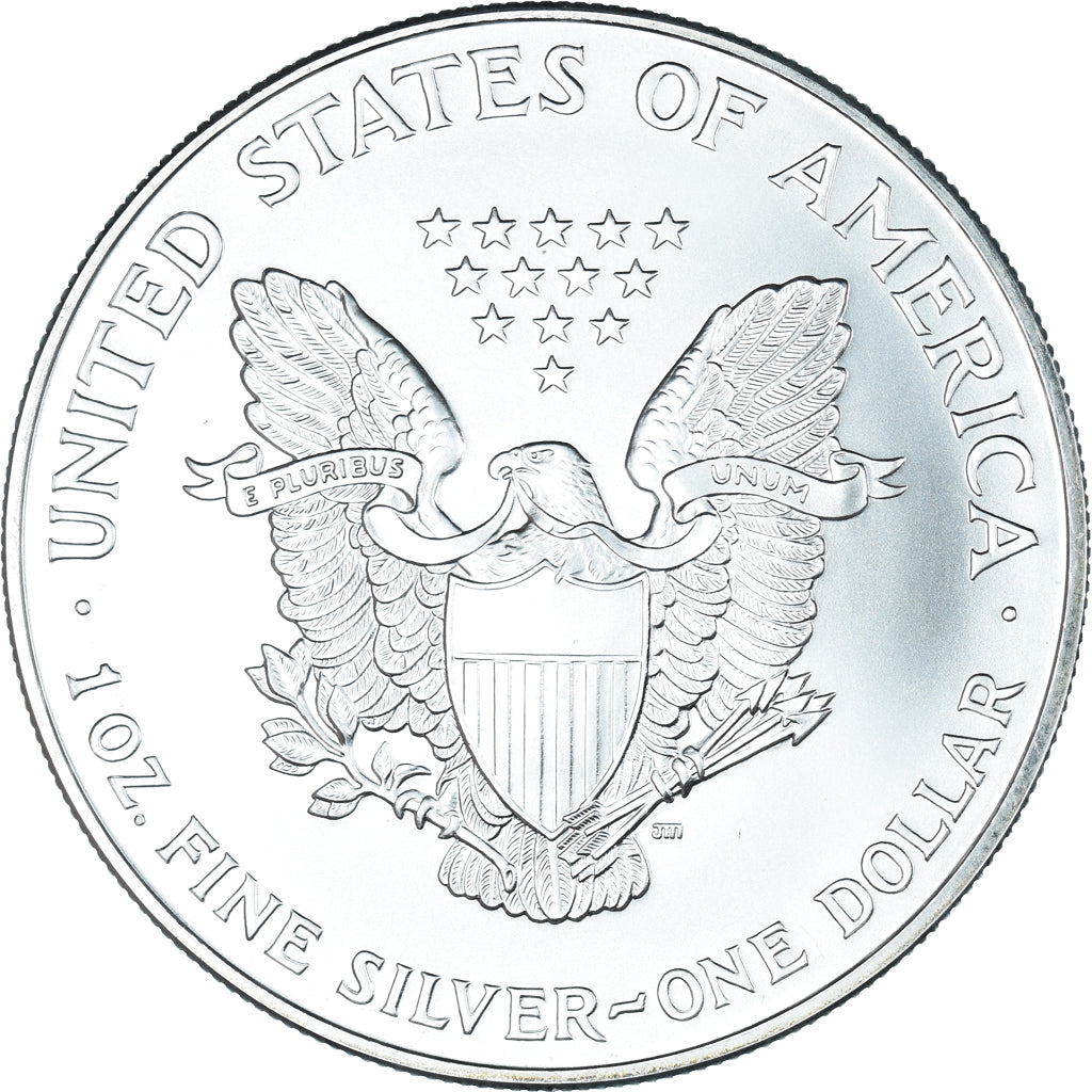 Monnaie, États-Unis, Silver Eagle, 1 Dollar, 1 Oz, 2000, U.S. Mint, Colorisé