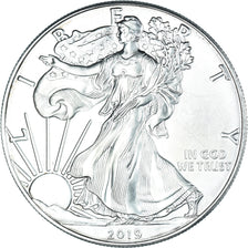 Moneta, USA, Silver Eagle, 1 Dollar, 1 Oz, 2019, U.S. Mint, MS(65-70), Srebro