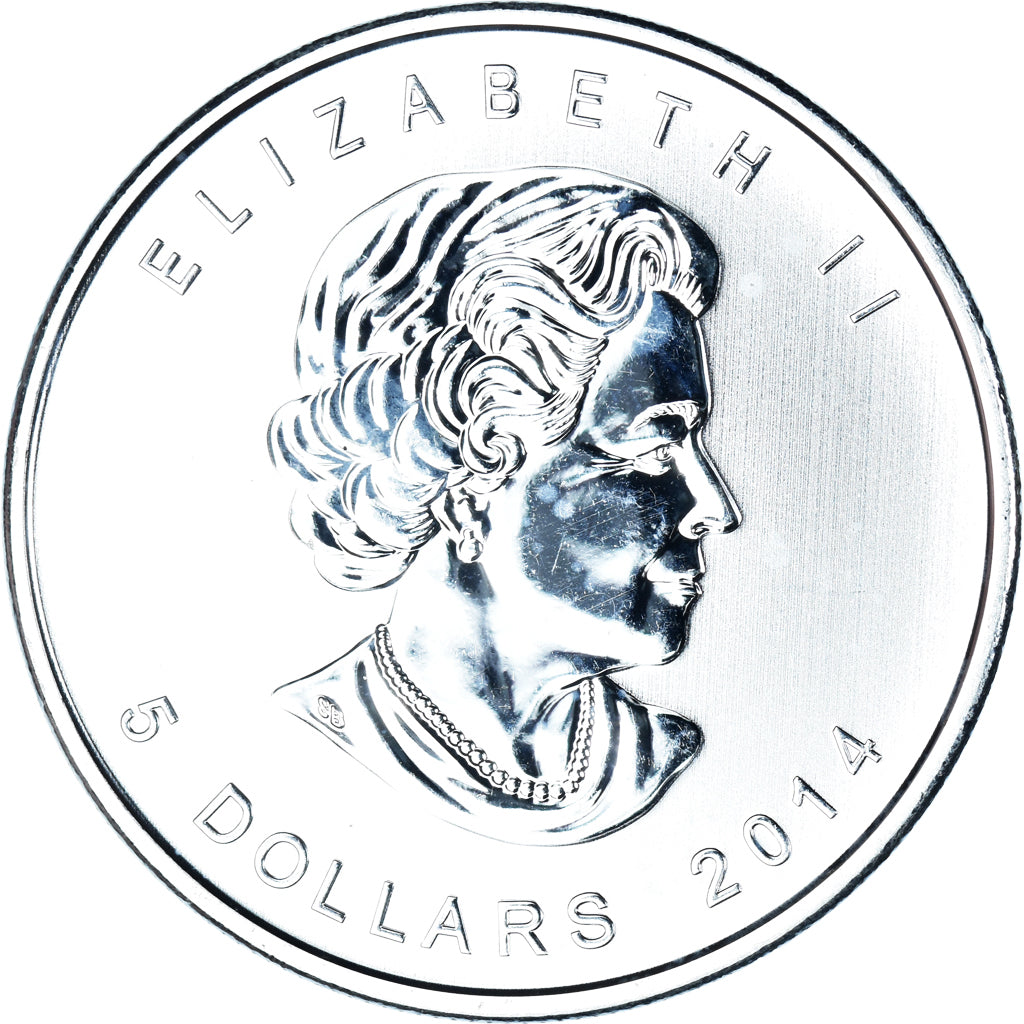 Coin, Canada, Elizabeth II, Peregrine Falcon, 5 Dollars, 2014, MS(65-70), Silver